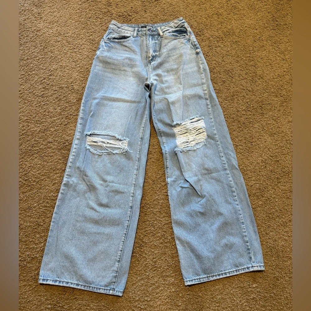 Fashion Nova Flip Out Wide Leg Skater Jeans
